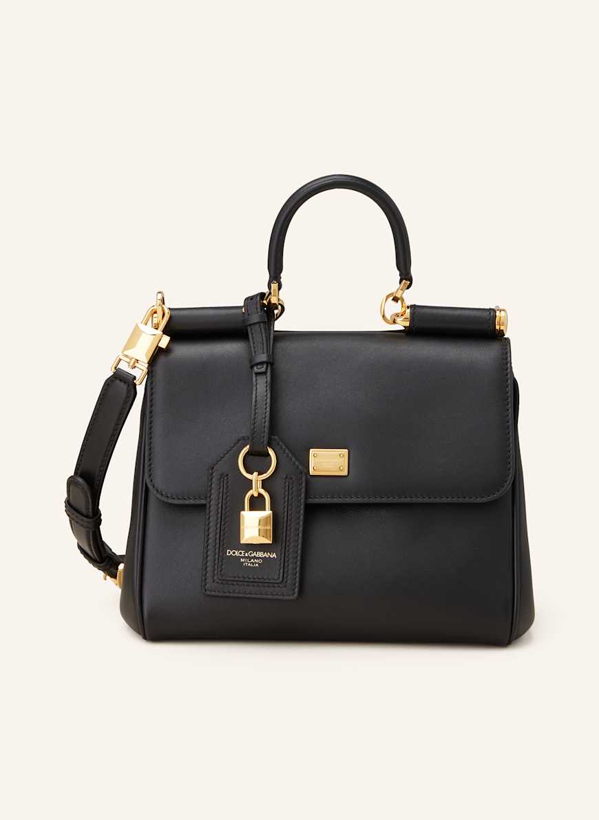 DOLCE & GABBANA Handtasche MY SICILY PLONGÉ: SCHWARZ