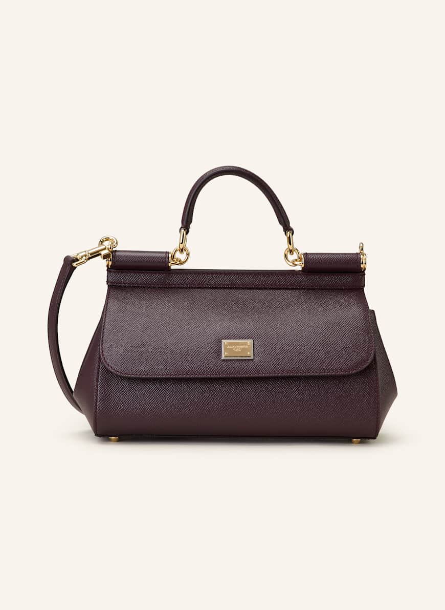 DOLCE & GABBANA Handtasche SICILY MEDIUM: DUNKELROT