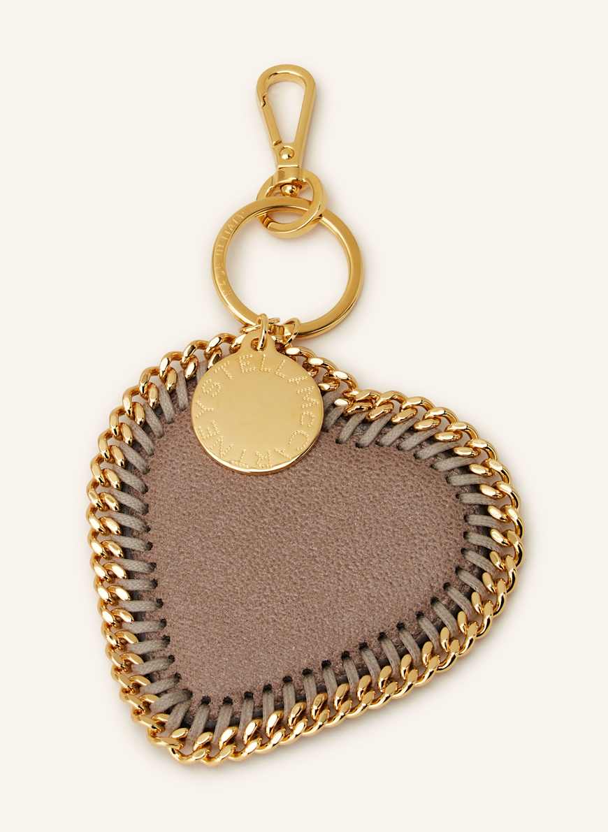 STELLA McCARTNEY Anhänger FALABELLA HEART in Lederoptik: HELLBRAUN/ GOLD