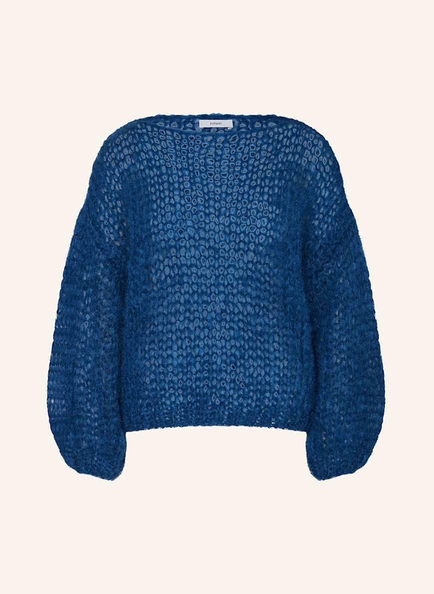 MAIAMI Mohair Blousy Sleeves ニット MAIAMI Mohair sweater in blue