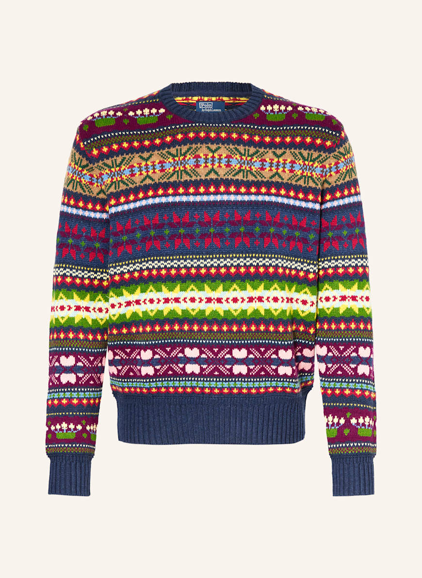トップス POLO RALPH LAUREN wool patterned sweater POLO RALPH LAUREN Sweater in dark blue / red / green