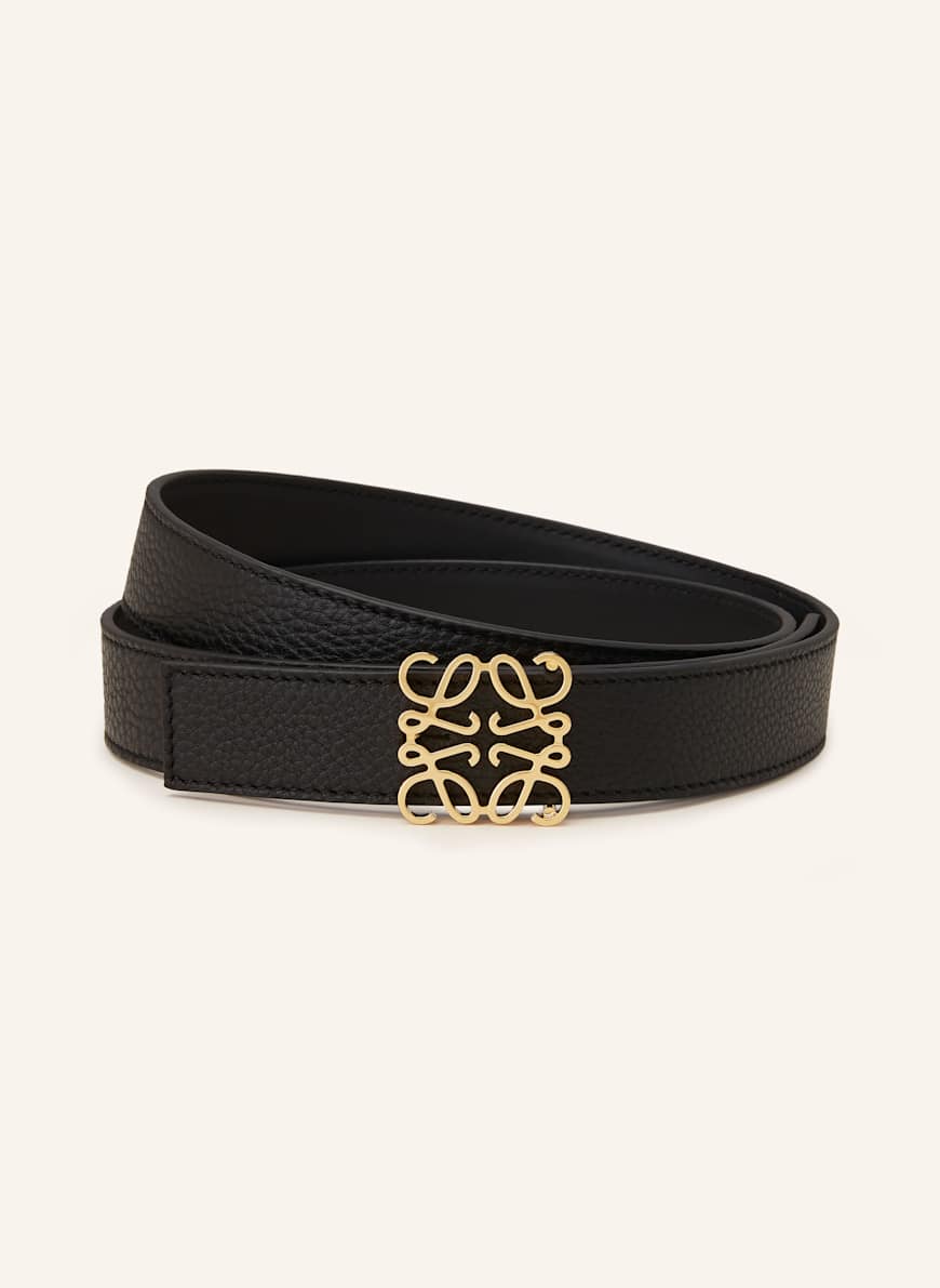 LOEWE Wendegürtel ANAGRAM: SCHWARZ/ GOLD