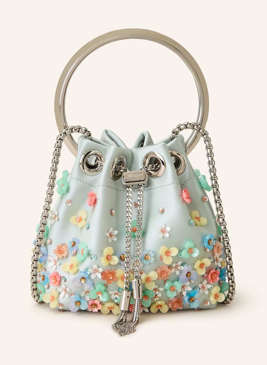JIMMY CHOO Micro Bag BON BON mit Schmucksteinen: MINT