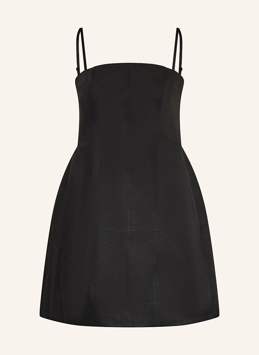 maje Kleid mit Leinen: SCHWARZ