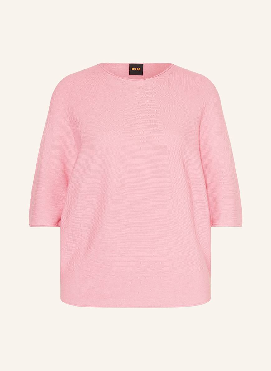 BOSS Pullover FLAMBERS mit 3/4-Arm: ROSA