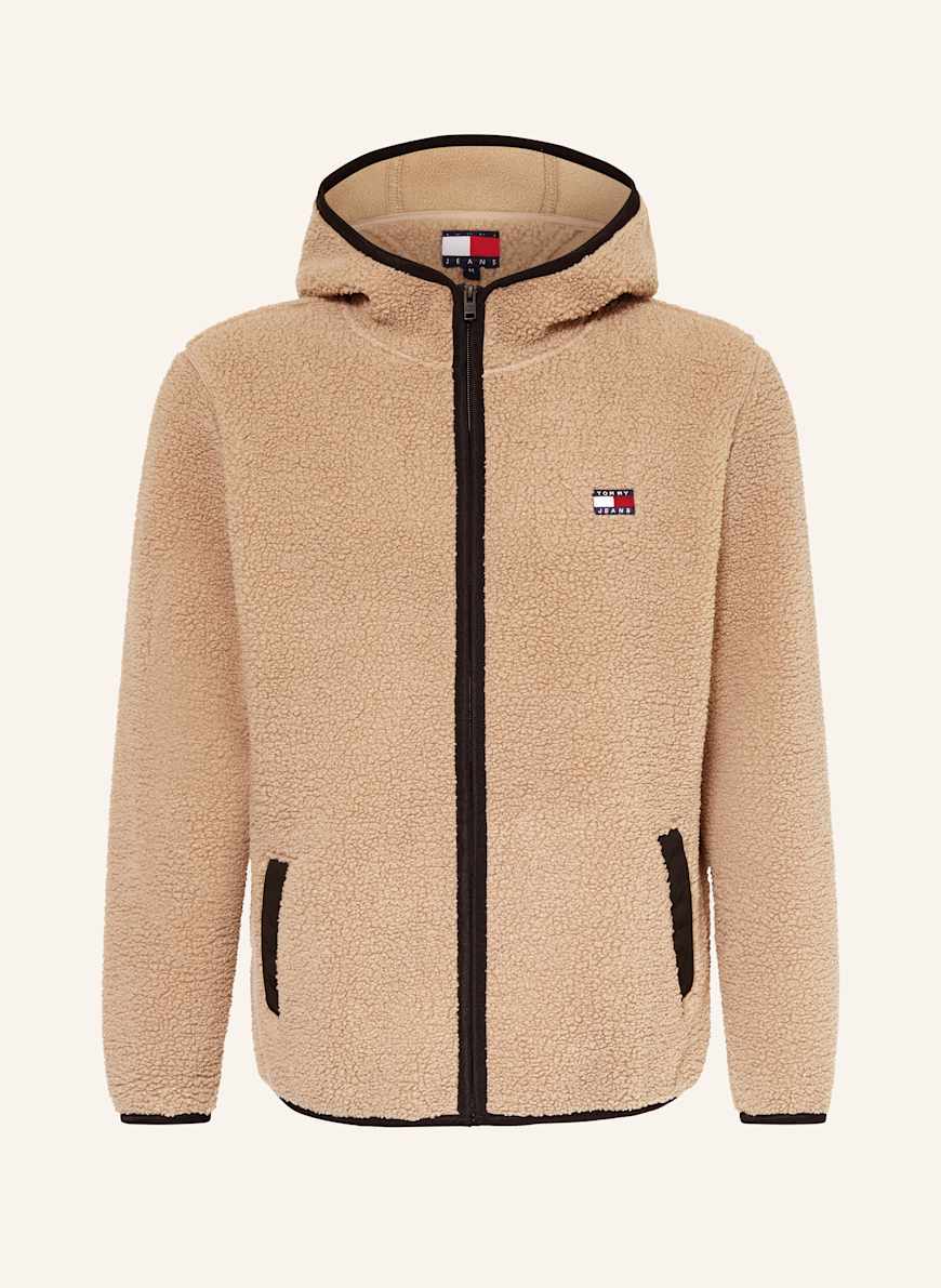 TOMMY JEANS Veste en fourrure synthétique en marron clair