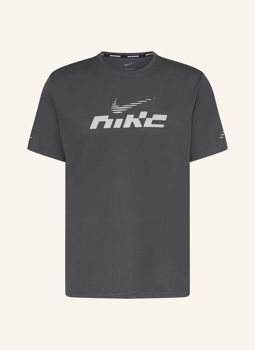 Nike Laufshirt MILER FLASH SS: DUNKELGRAU