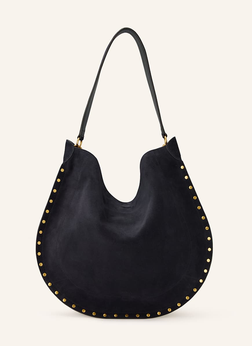ISABEL MARANT Shopper OSKAN mit Pouch und Nieten: SCHWARZ