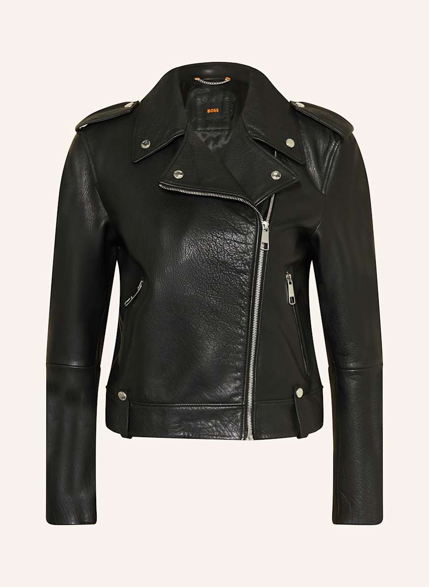 BOSS Lederjacke SANDY: SCHWARZ