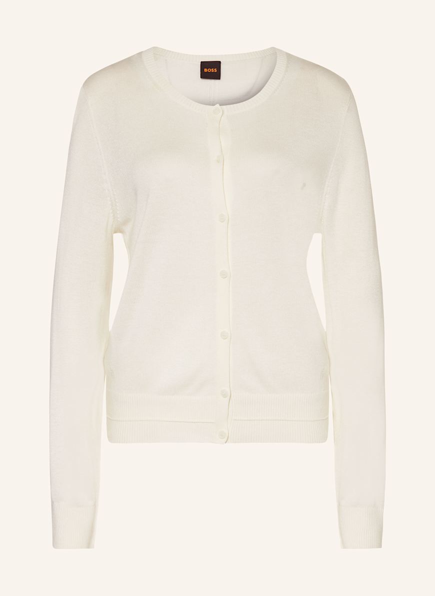 BOSS Strickjacke FIAFFIZZA: WEISS