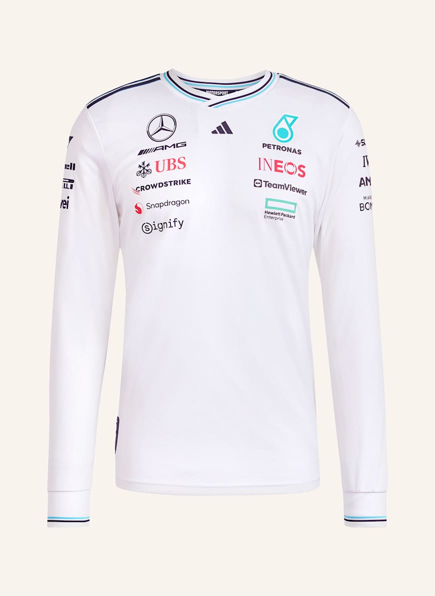 Mercedes F1 Tommy Hilfiger Long Sleeve White Adidas Long Sleeve