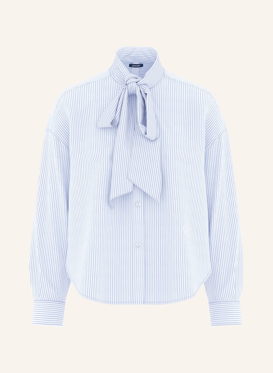 JOOP! Schluppenbluse BENINA: WEISS/ HELLBLAU