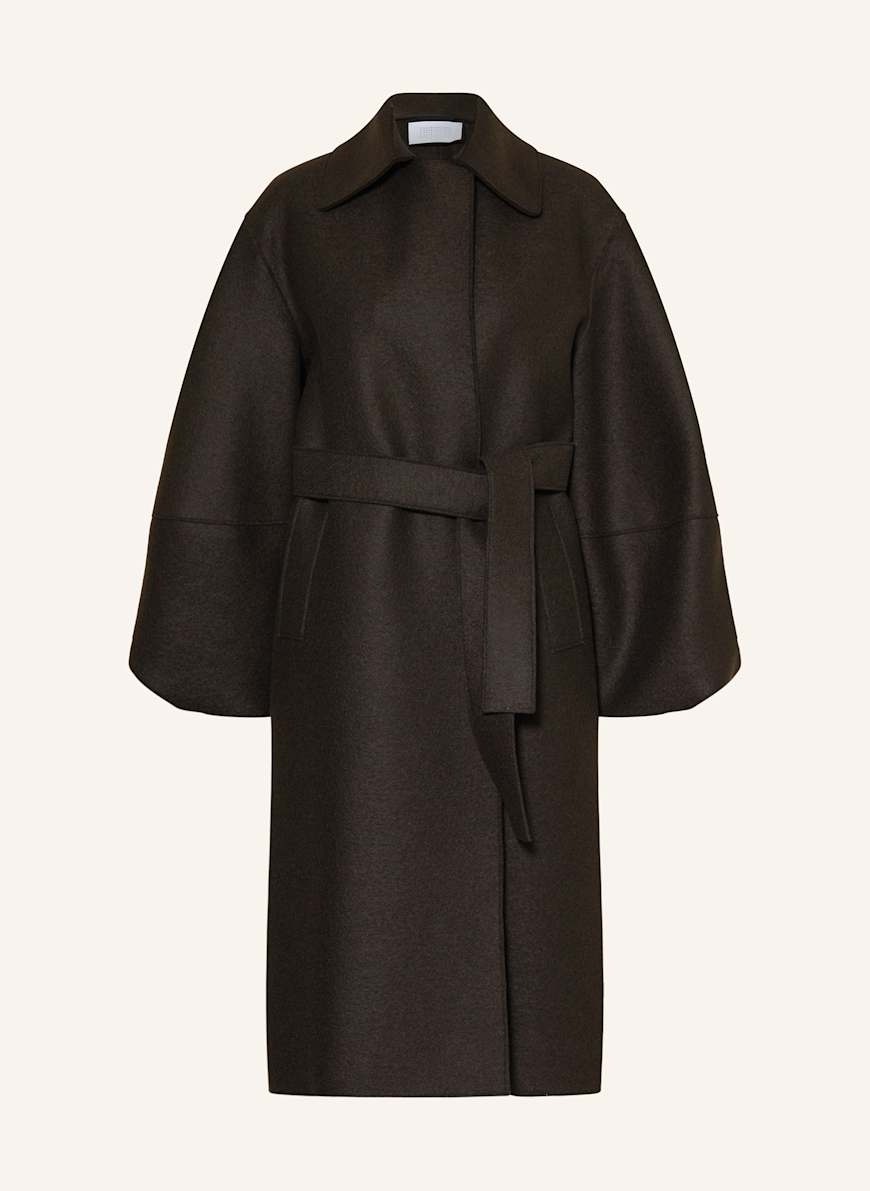 Harris Wharf London ブラウン コート 38 HARRIS WHARF LONDON Wool coat in dark brown