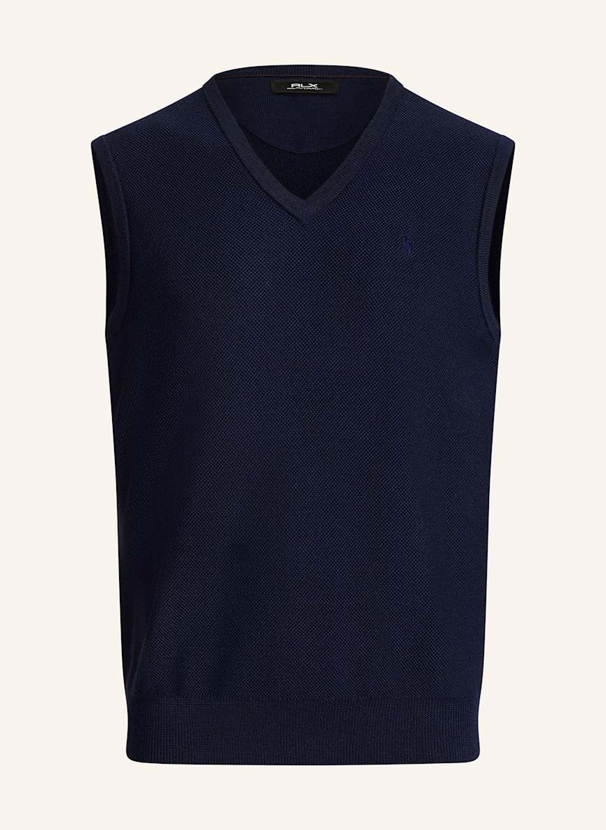 RLX RALPH LAUREN Sweater vest with merino wool in dark blue