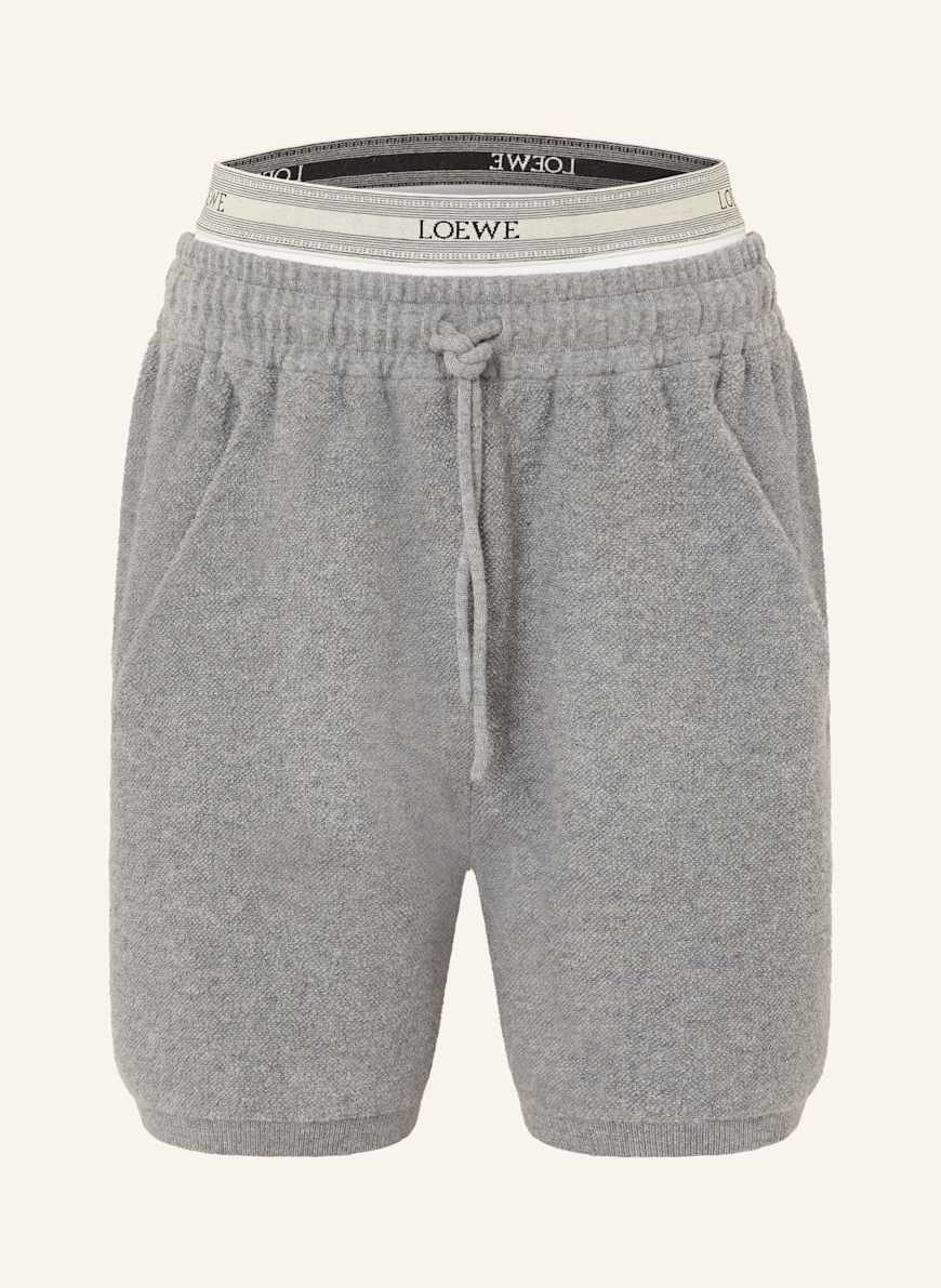 LOEWE Knit shorts in gray / white