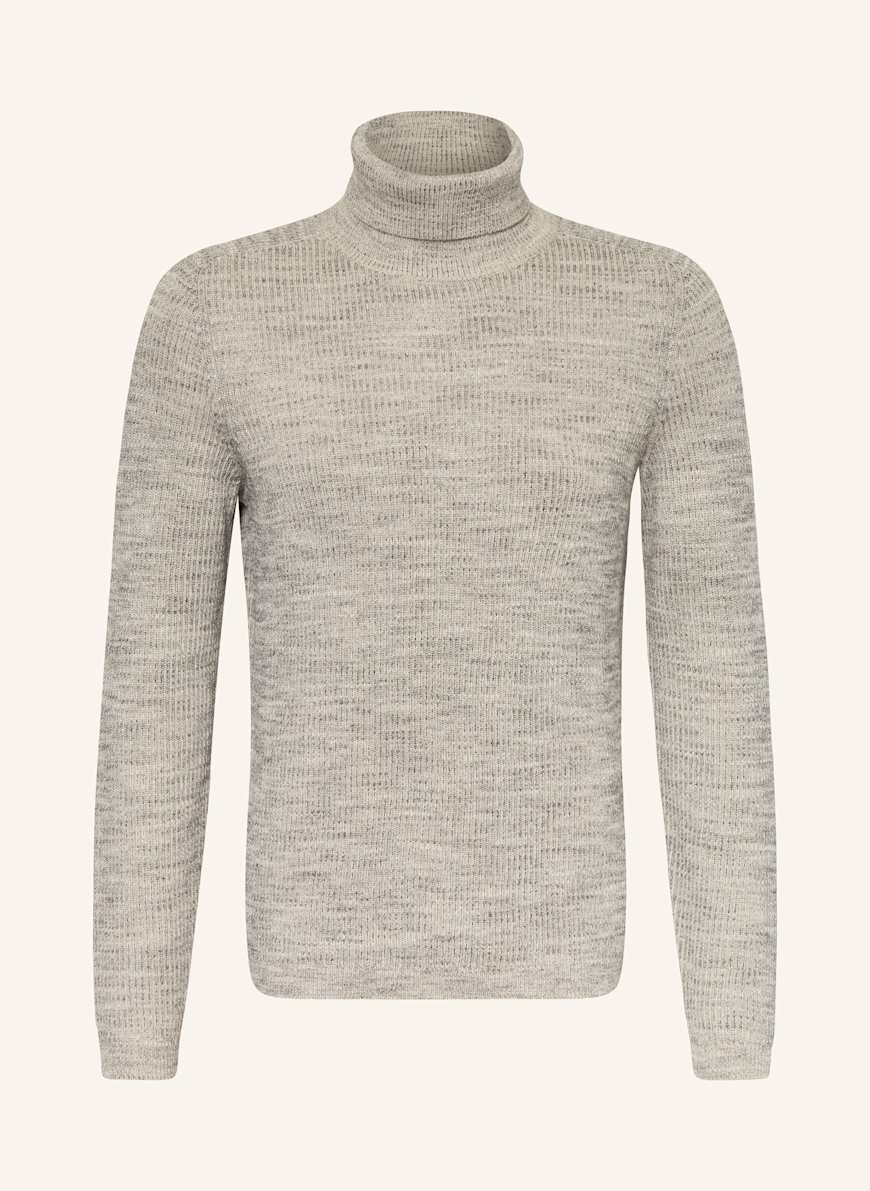 Marc O'Polo Rollkragenpullover in grau/ taupe