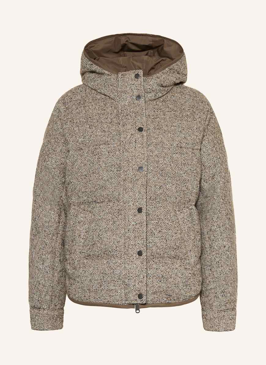【送料&関税込】Brunello Cucinelli Beige Wool Down Jacket BRUNELLO CUCINELLI Down jacket in beige/ ecru/ black