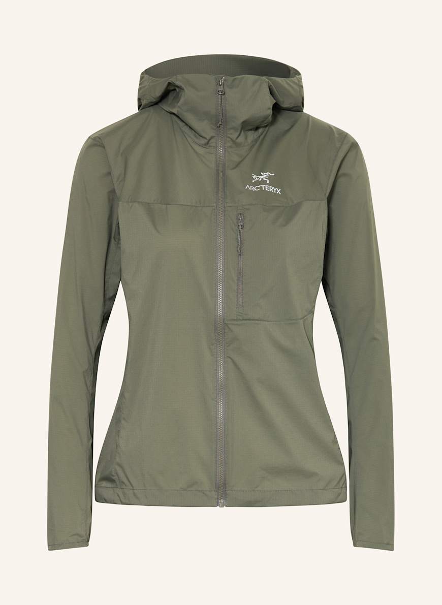 ARC'TERYX Windbreaker SQUAMISH HOODY in oliv