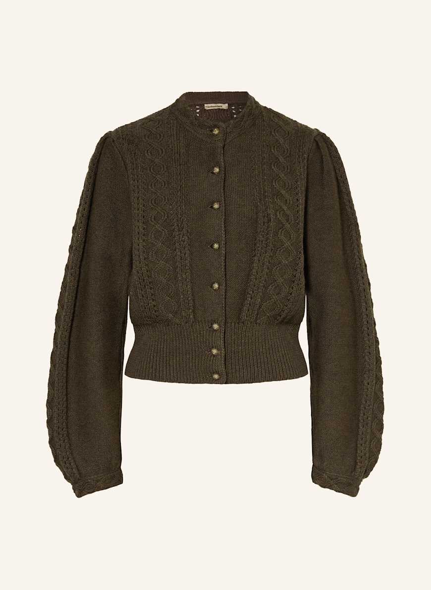 Gottseidank Strickjanker LEA aus Merinowolle in dunkelgrün