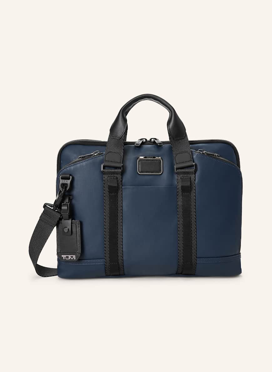TUMI ALPHA BRAVO ACADEMY BRIEF laptop bag 15 inch in navy coated