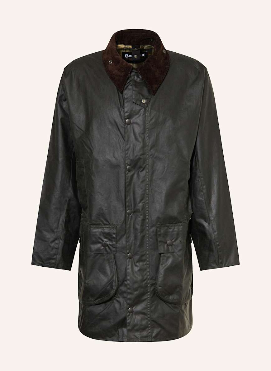 【バブアー】BARBOUR BORDER WAX JACKET Barbour Fieldjacket BORDER WAX in dark green