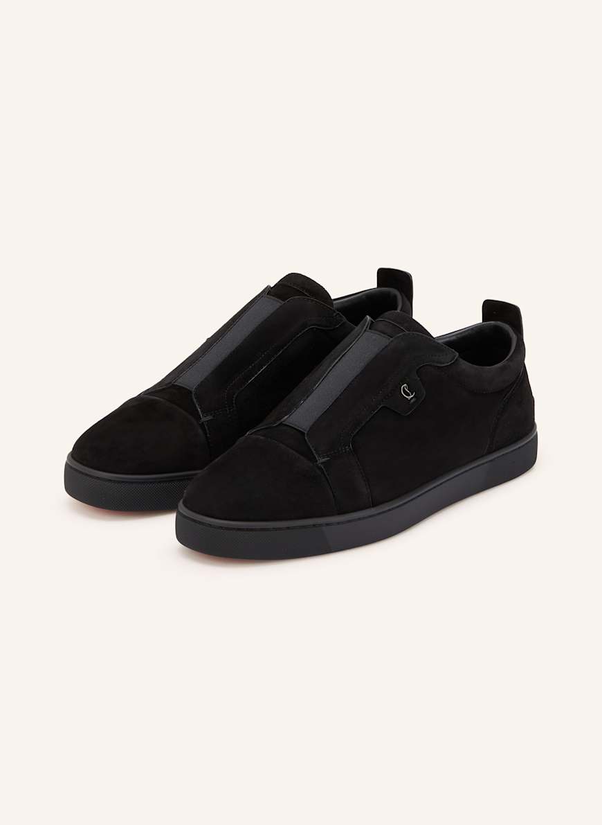 Christian Louboutin Baskets sans lacets LOUIS en noir