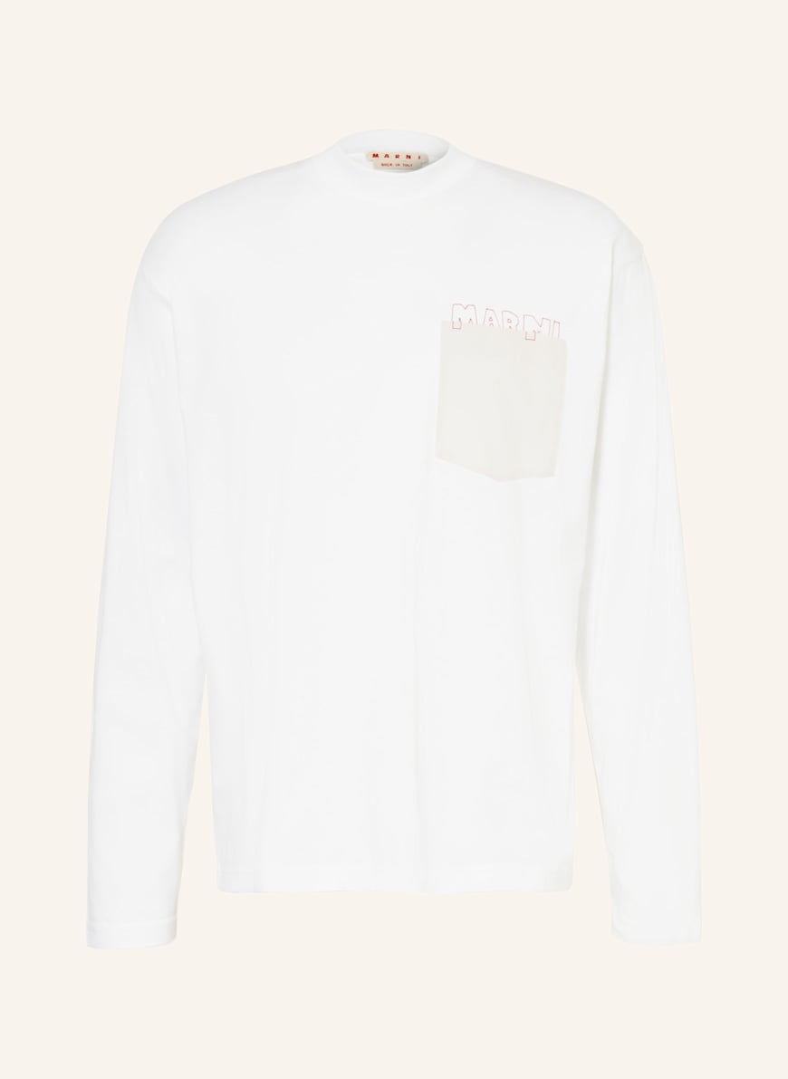 MARNI Long sleeve shirt in white