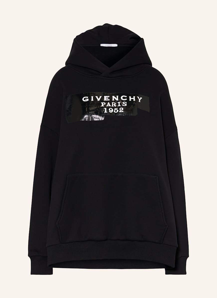 GIVENCHY Oversized hoodie in black / white