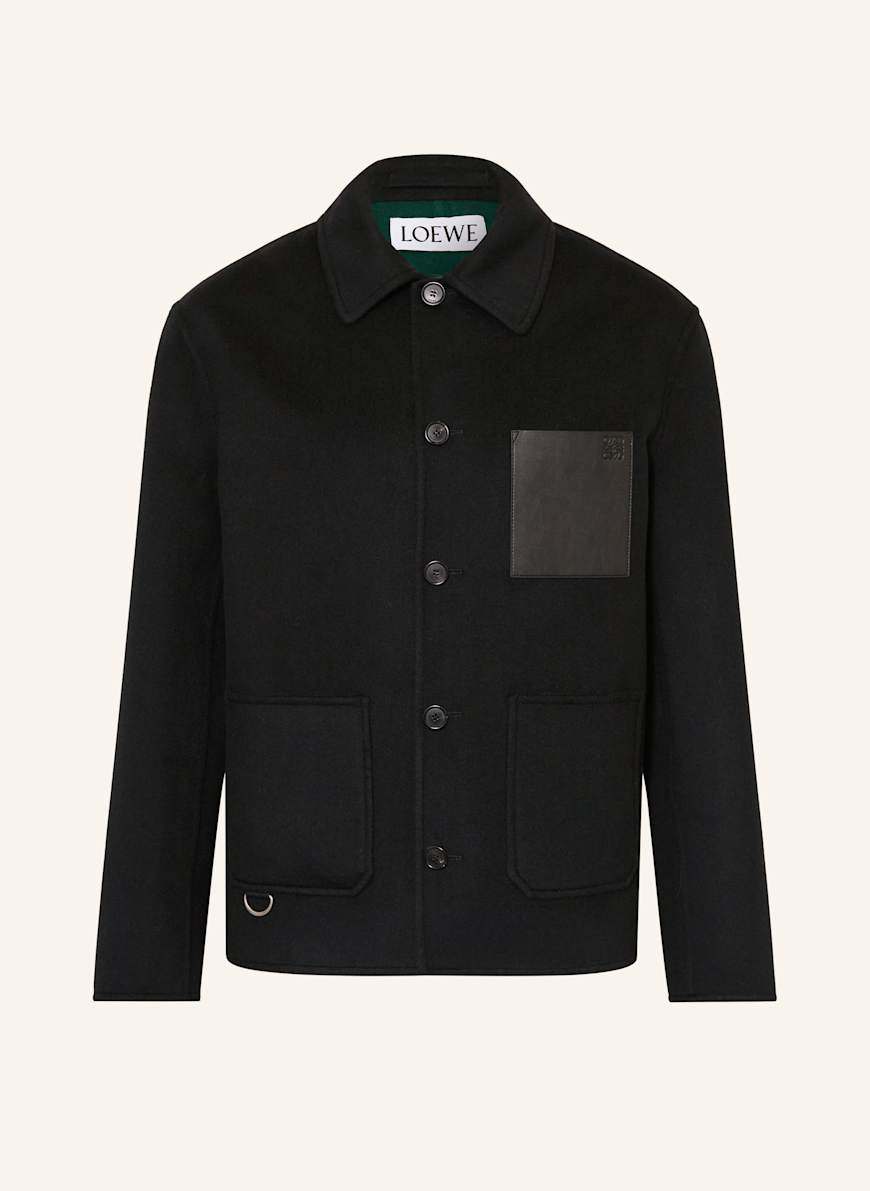 LOEWE Overshirt in black / green