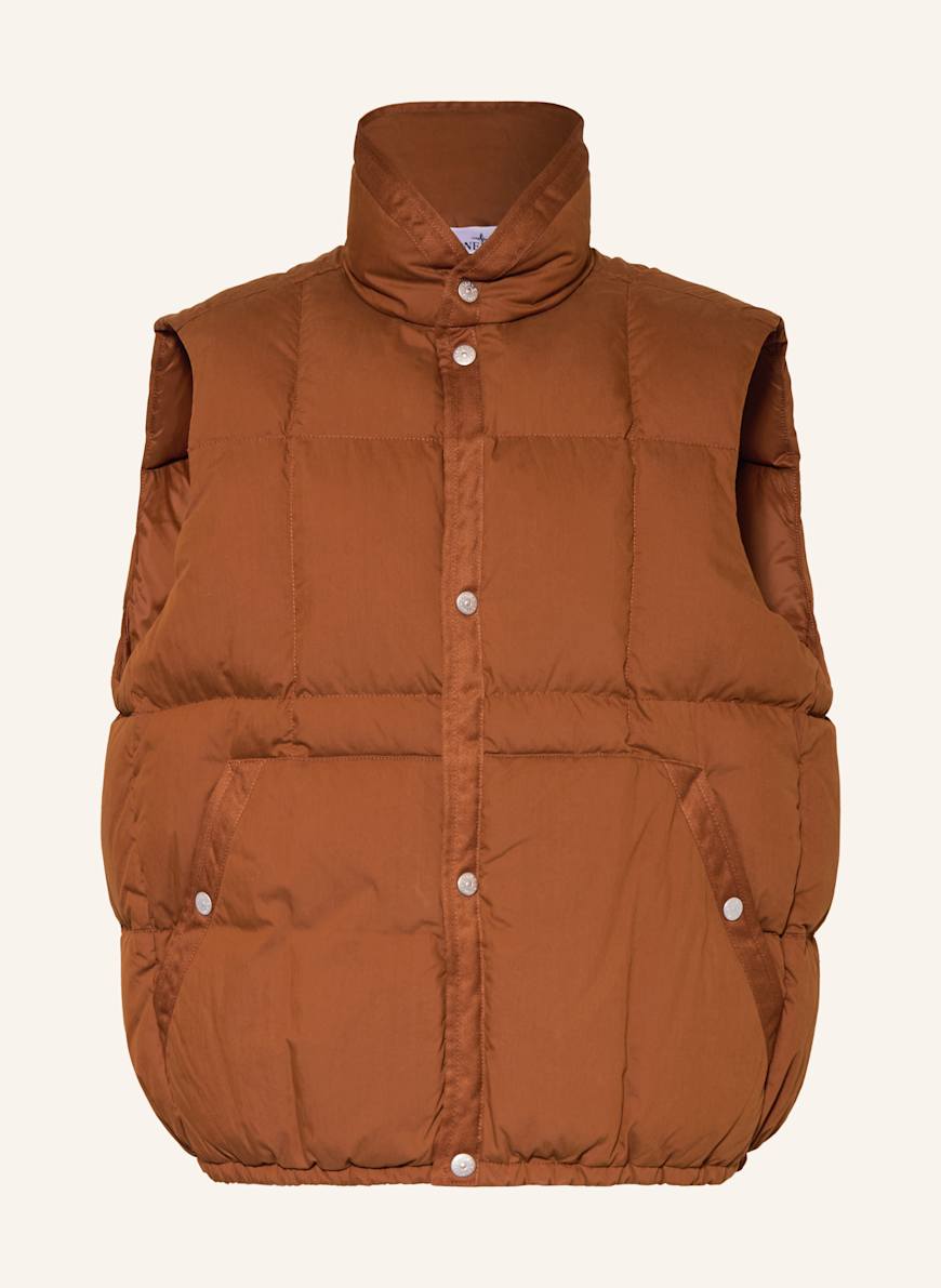 STONE ISLAND MARINA down vest in brown