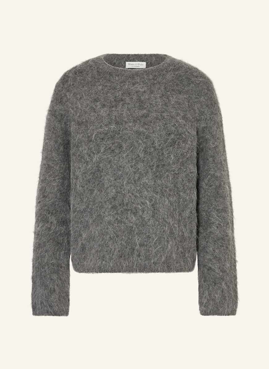 Alpaka Marco Polo Pullover Grau V-Ausschnitt-Pullover Mit Softer