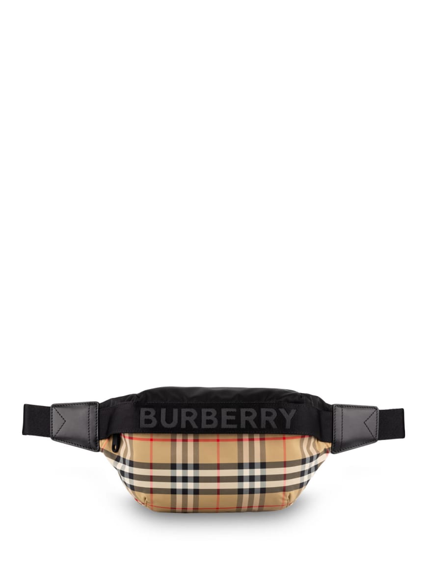 BURBERRY Waist bag SONNY in black/ beige/ red | Breuninger