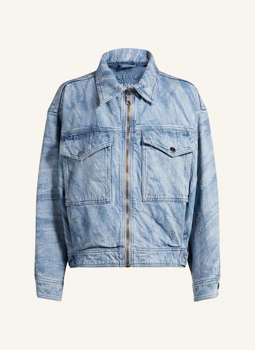 BOSS Casual Jacke C_BOMBER TRUCKER Oversize Fit: DUNKELBLAU