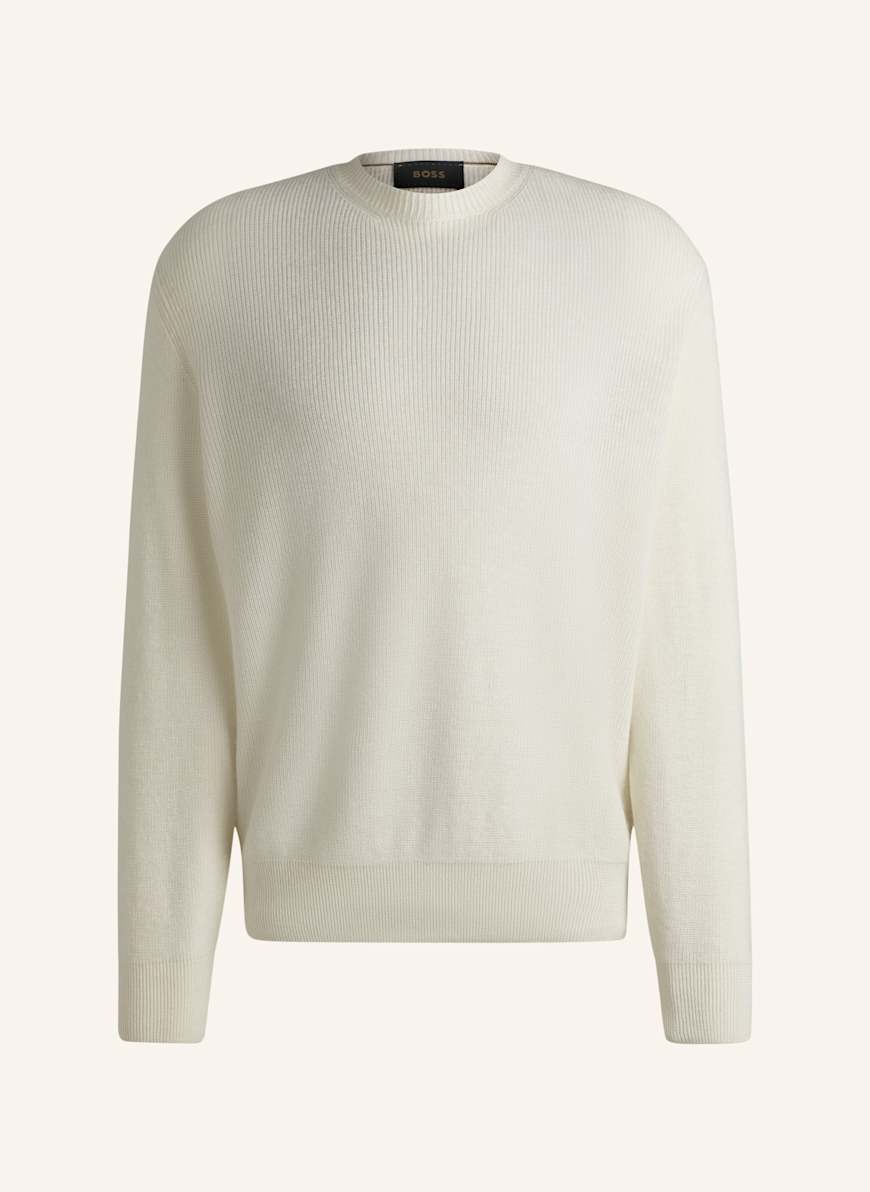 BOSS Pullover L-BISTRO Regular Fit: WEISS