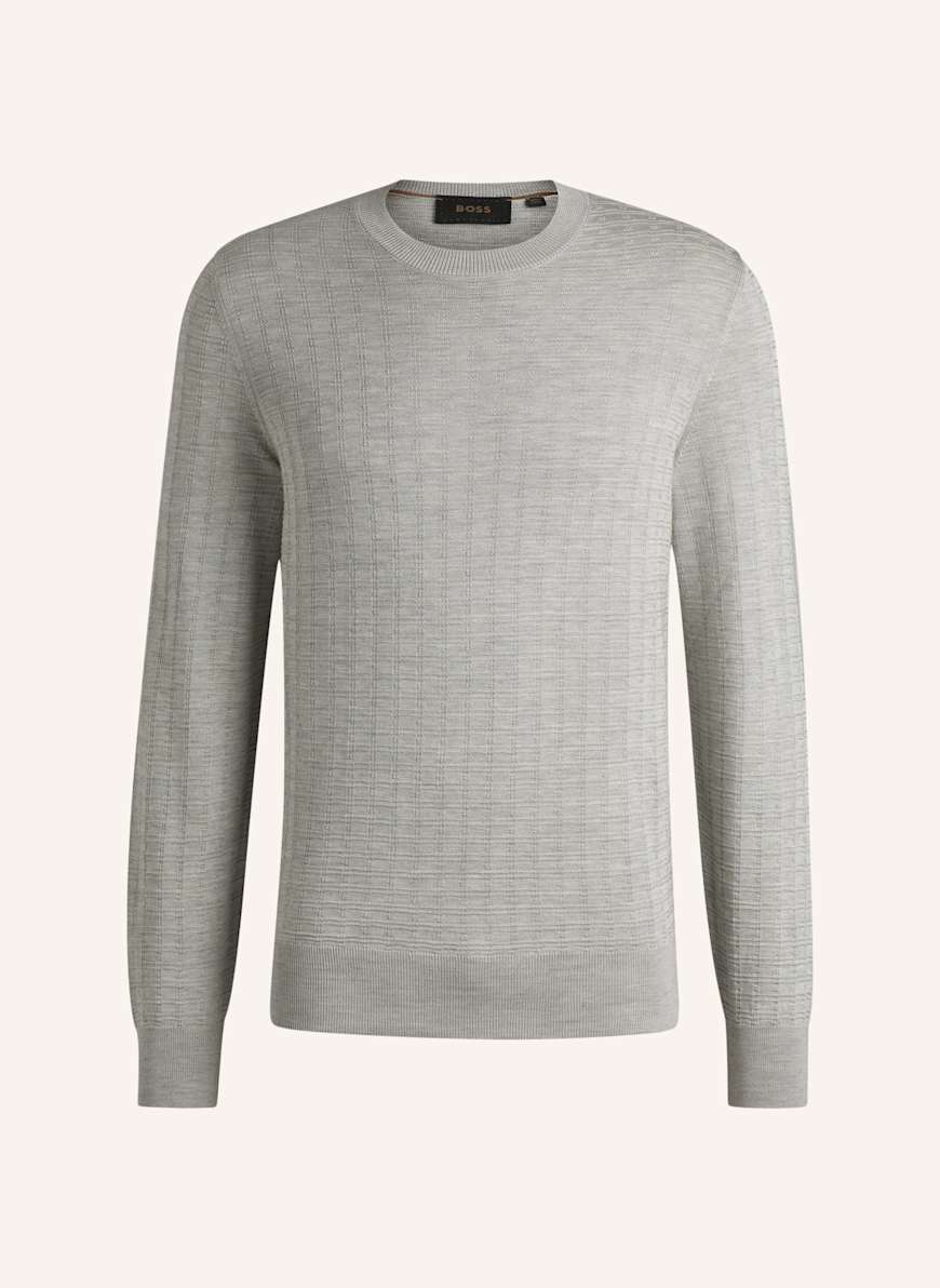 BOSS Pullover L-BANIEL Regular Fit: GRAU