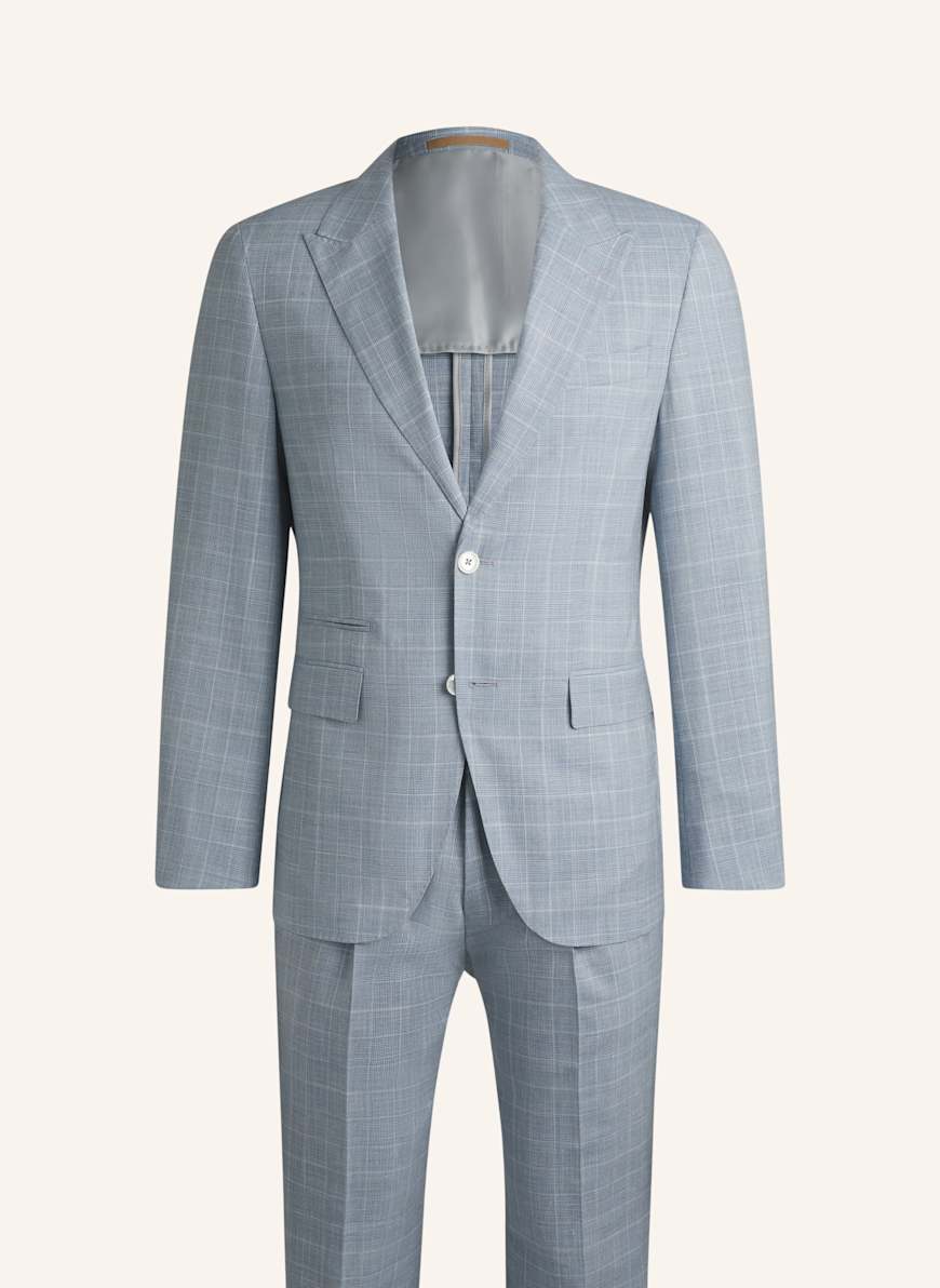 BOSS Business Anzug L-HESTON-2PCS-PK-251 Slim Fit: HELLBLAU