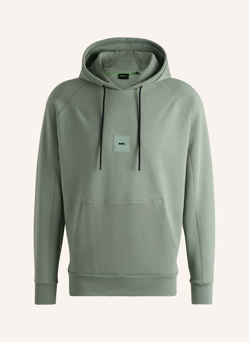 BOSS Sweatshirt SOODY RIB Regular Fit: HELLGRÜN