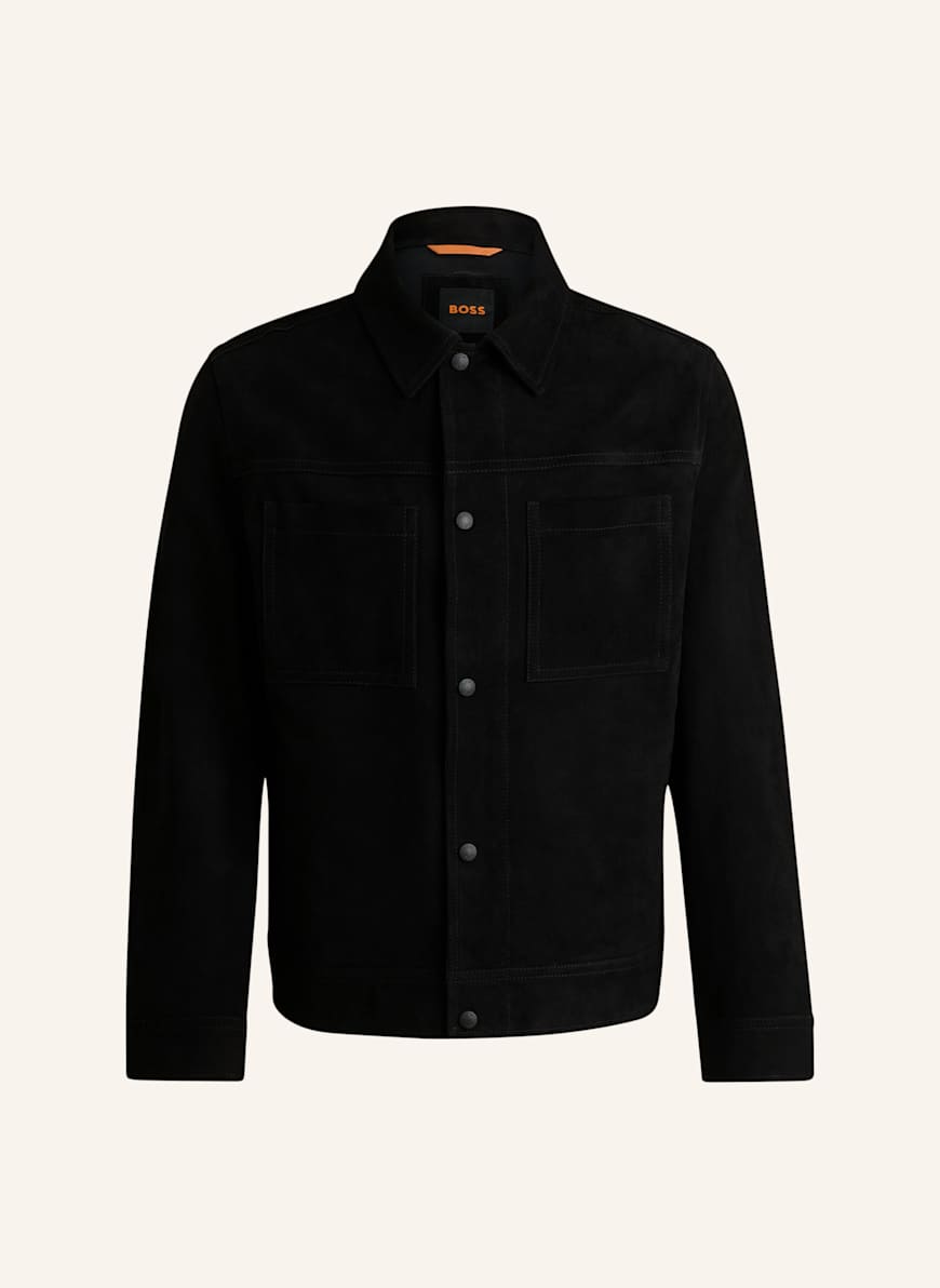 BOSS Lederjacke JOMARE: SCHWARZ