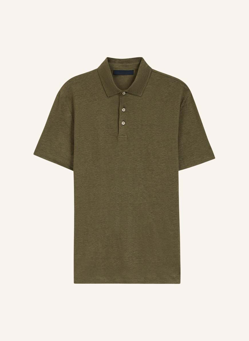 BOSS Jersey-Poloshirt PARRIS aus Leinen: GRÜN