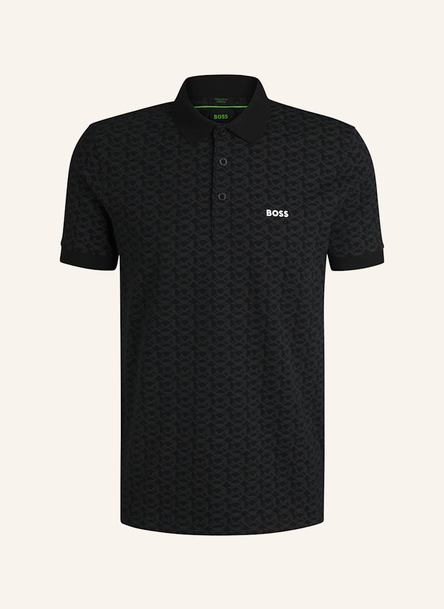 BOSS Poloshirt PADDY STRIPED C Regular Fit: SCHWARZ