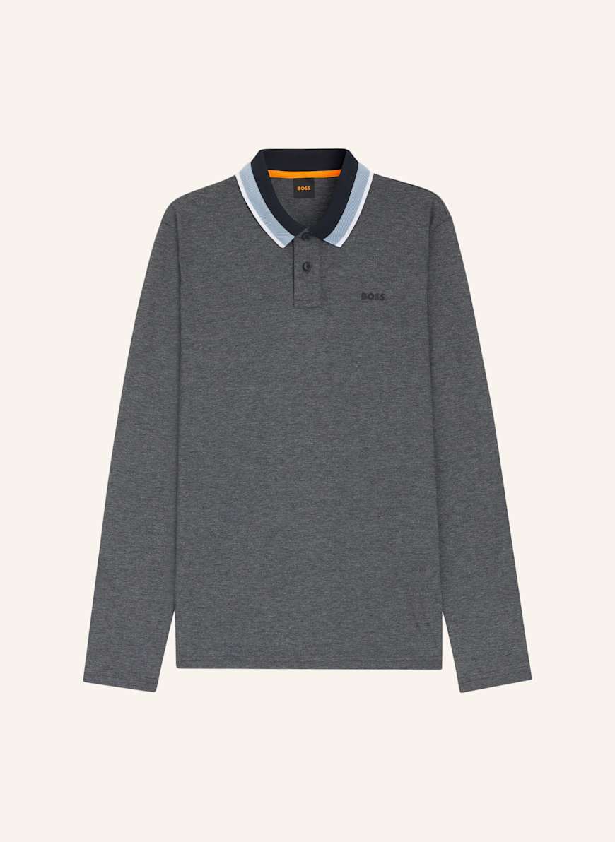 BOSS Poloshirt PEOXFORDLONG_1 Regular Fit: DUNKELBLAU