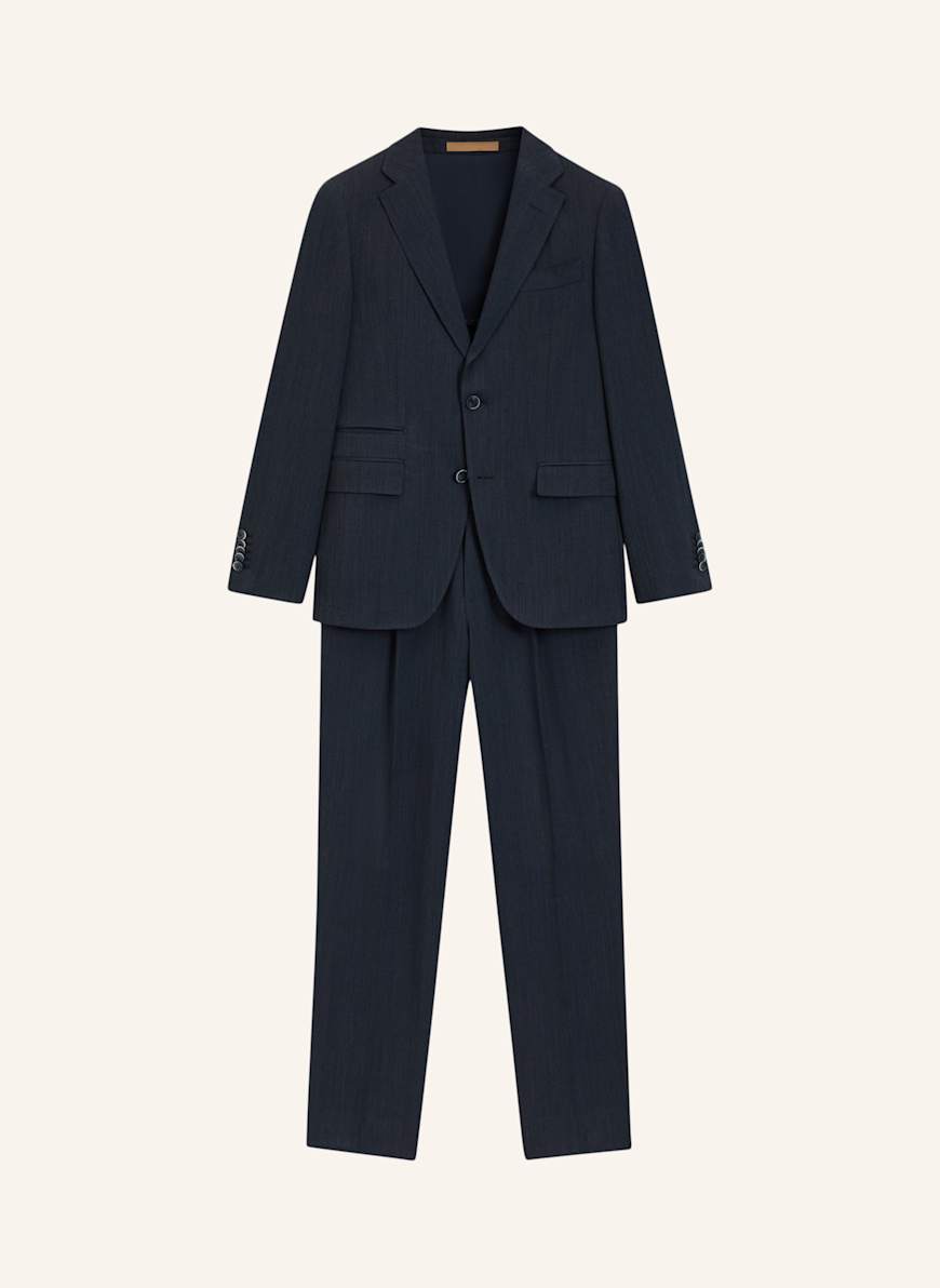 BOSS Business Anzug L-HESTON2PCSLP-FP253 Slim Fit: DUNKELBLAU