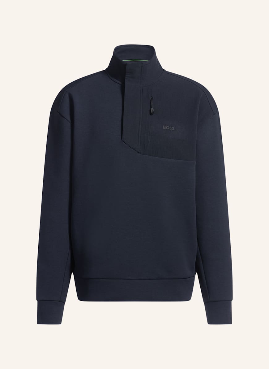 BOSS Sweatshirt SWEAT GLAMPING Relaxed Fit: DUNKELBLAU