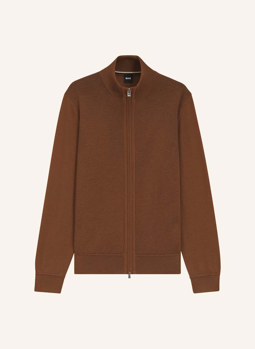 BOSS Strickjacke H-ILLARIONE Regular Fit: BRAUN