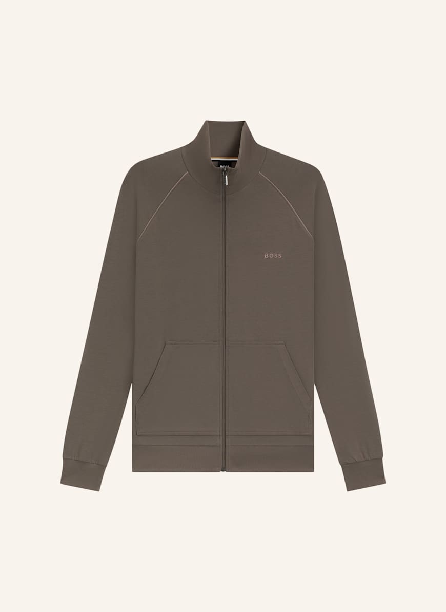 BOSS Loungewear Jacke MIX&MATCH JACKET Z Regular Fit: BRAUN
