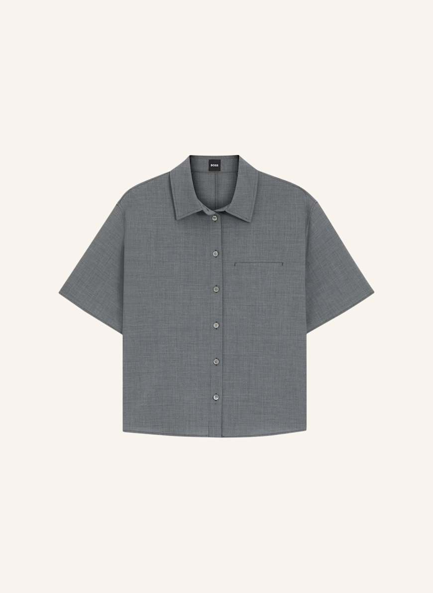 BOSS Business Bluse BULERA Regular Fit: DUNKELGRAU
