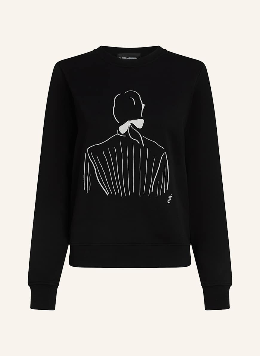 KARL LAGERFELD Karl Lagerfeld x Jorge Parra Sweatshirt: SCHWARZ