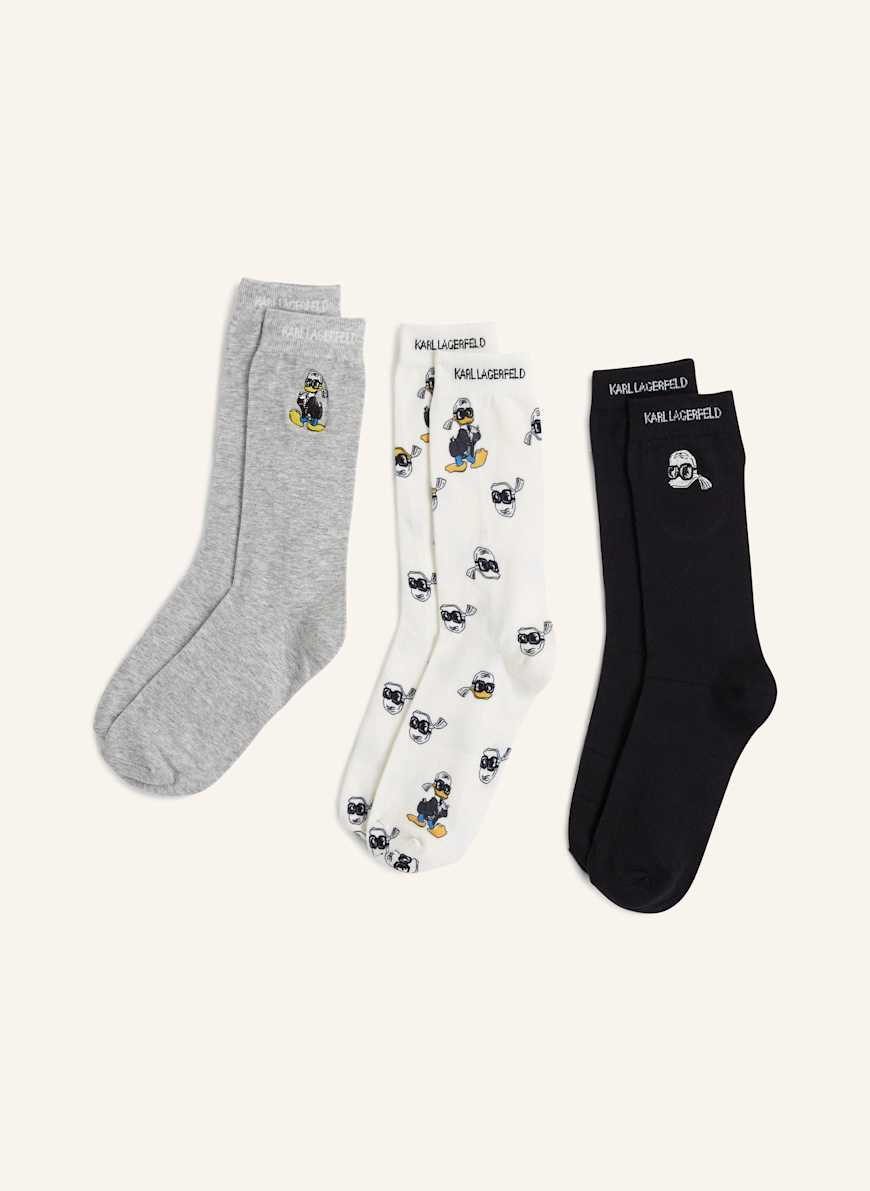 KARL LAGERFELD DISNEY X KL 3er-Pack Socken: SCHWARZ