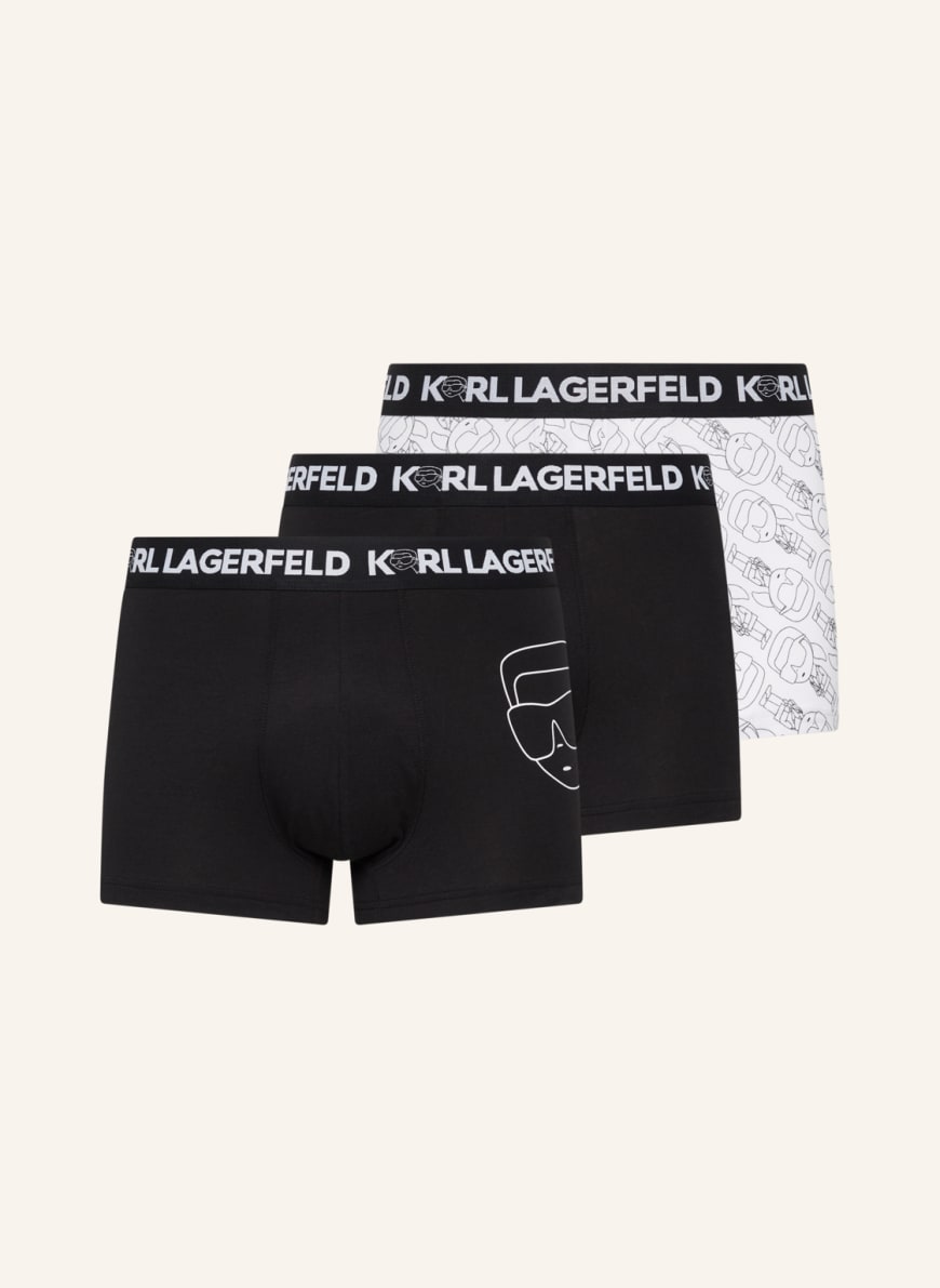 KARL LAGERFELD 3er-Pack Boxershorts, Farbe: SCHWARZ/ WEISS (Bild 1)