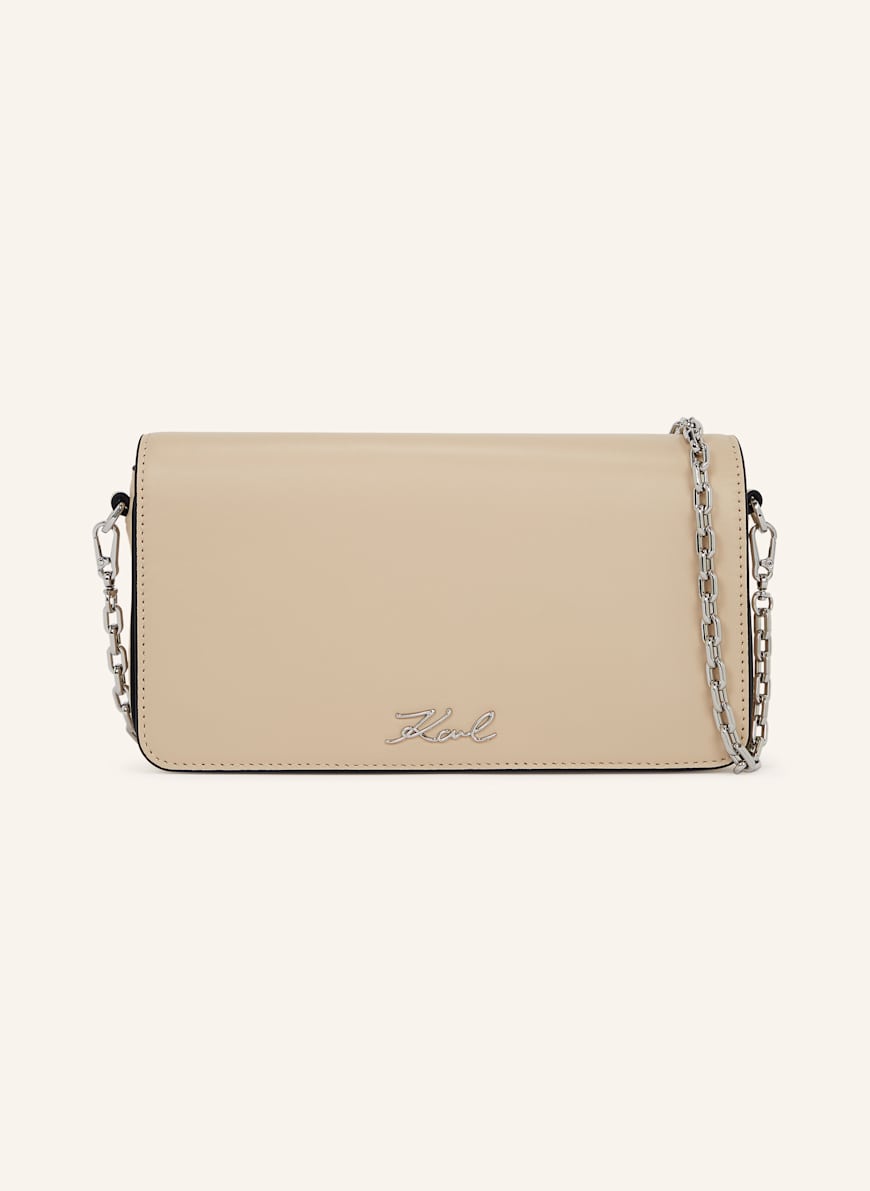 KARL LAGERFELD K/SIGNATURE POUCH: BEIGE